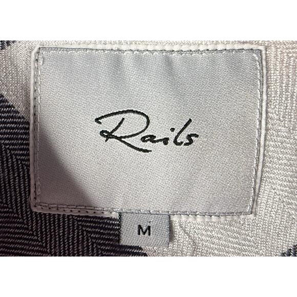 Rails Hunter Plaid Shirt Top Womens Sz M Plaid $188 Western Rustic Outdoor Rayon - Picture 3 of 11